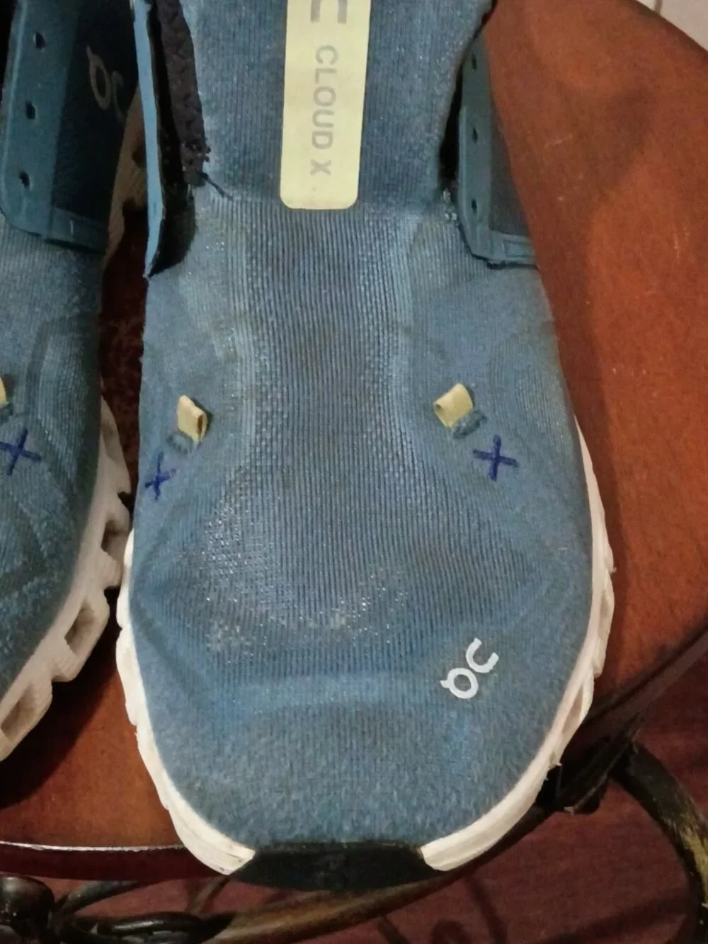On Cloud X 3 Mens Size 10.5 Pewter Blue Running Shoes Sneakers CloudTec 60.98255
